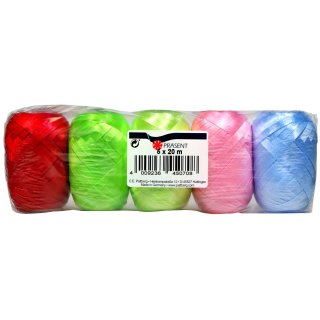 Geschenkband Farbig Sortiert 20 cm 5 er