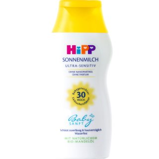 Hipp Babysanft Sonnenmilch Ultra-Sensitiv LSF 30 (200ml Flasche)