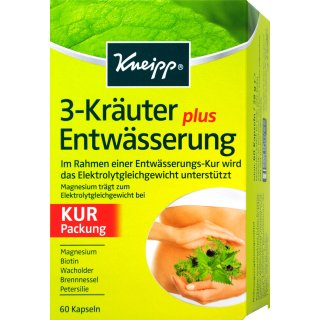 Kneipp 3 Kräuter Entwässerungskapseln 60 er