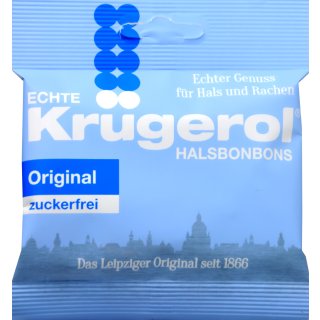 Krügerol Halsbonbon Original Zuckerfrei (50g Beutel)