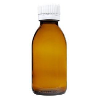 Medizinflasche Braun mit Verschluss  125ml