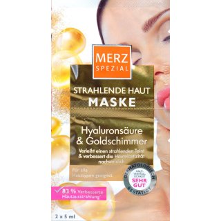 Merz Spezial Strahlende Haut Maske Hyalurons. & Goldschimmer 2 x 5 ml