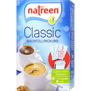 Natreen Classic Süßstofftabletten Nachfüllpackung (1500 Tabletten)