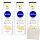 NIVEA Body Lotion Hautstraffend Q10, 3er Pack (3x400ml Flasche) + usy Block