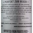 Bacardi Carta Blanca Superior Original Premium Rum 37,5% vol. (0,7l Flasche)