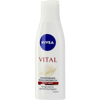 Nivea Vital Verwöhnende Reinigungsmilch (200ml Flasche)