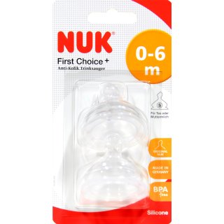 Nuk First Choice und Ventilsauger Silikon Größe 1 2 er