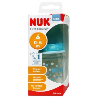 Nuk First Choice Glas-Trinkflasche Größe 1 (Volumen: 120ml)
