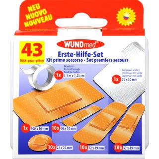 WUNDmed Pflaster Erste Hilfe Box (43 teilig)