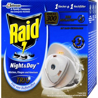Raid Insektenstecker Night & Day Original (1 Stecker + 1 Nachfüller)