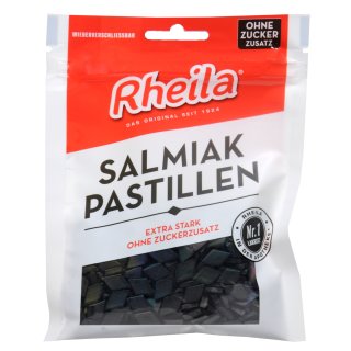 Rheila Salmiak Pastillen zuckerfrei (90g Beutel)