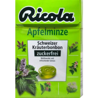 Ricola Böxli Apfelminze Zuckerfrei  50g