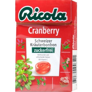 Ricola Böxli Cranberry Zuckerfrei  50g