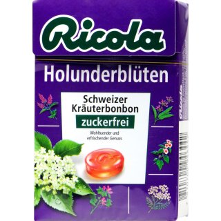 Ricola Holunderblüten ohne Zucker (50g Packung)