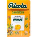 Ricola Kräuterbonbon Sanddorn zuckerfrei (50g Packung)