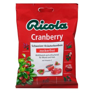 Ricola Cranberry Zuckerfrei  75g
