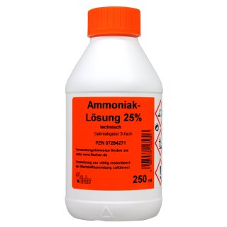 Fischar Ammoniak-Lösung Salmiakgeist 25% (250ml Flasche)