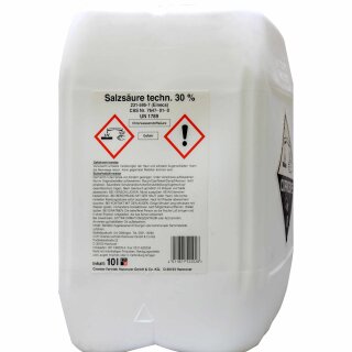 Salzsäure 30 % (10l Kanister)