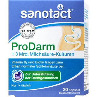 Sanotact ProDarm + 8 Mrd. Milchsäurekulturen (20 Kapseln)