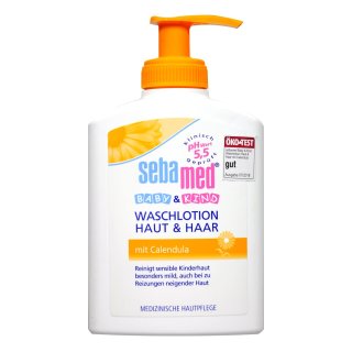 Sebamed Baby Calendula Waschlotion Haut und Haar (200ml Flasche)
