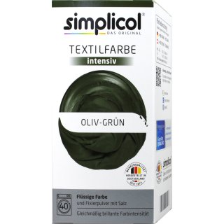 Simplicol Intensiv Textilfarbe Oliv-Grün (150ml, 400g Packung)1814