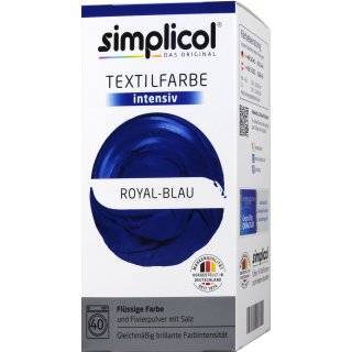 Simplicol Intensiv Textilfarbe Royal-Blau (150ml+ 400g Packung)