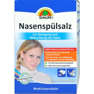Sunlife Nasenspülsalz (60 Portionssticks)