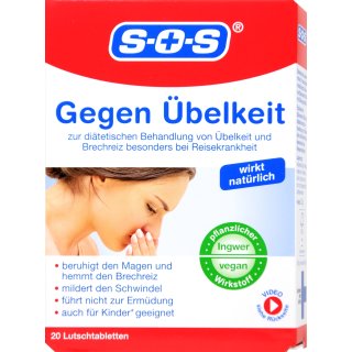 SOS Übelkeit Lutschtabletten 20 er