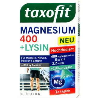 Taxofit Magnesium 400 mg + Lysin 30 er