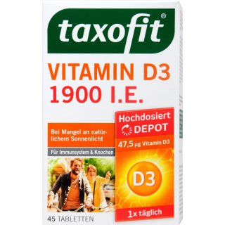 Taxofit Vitamin D3 1.900 Internationale Einheiten 45 er