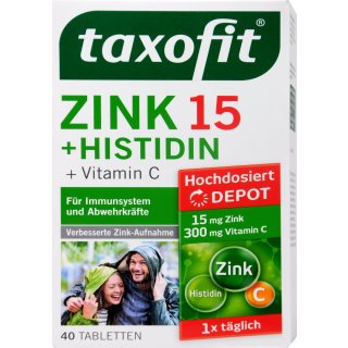 Taxofit Zink und Histidin Depot Tabletten 40 er