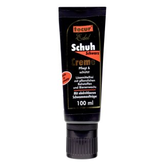 Tecur Schuhcreme Schwarz mit Schwamm  100ml