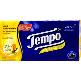Tempo Soft & Sensitive Balsam Mandelöl und Aloe Vera (12x9 St)