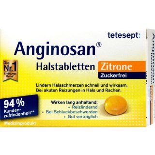 Tetesept Anginosan Halstabletten Zitrone Zuckerfrei 20 er