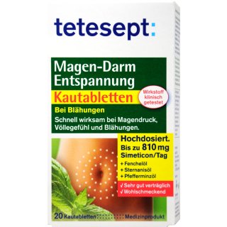 Tetesept Magen-Darm Entspannung (20 Kautabletten)