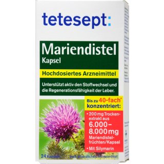 Tetesept Mariendistel Kapseln 24 er