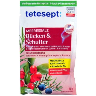 Tetesept Meeressalz Rücken und Schulter (80g Beutel)