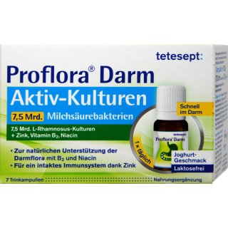 Tetesept Proflora Darm Aktiv-Kulturen (7 Trinkampullen)