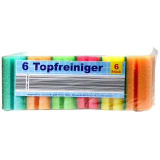 Topfschwämme bunt sortiert 6 er