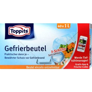Toppits Gefrierbeutel L (40Stk Packung)