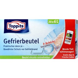 Toppits Gefrierbeutel 6l (20 Beutel)