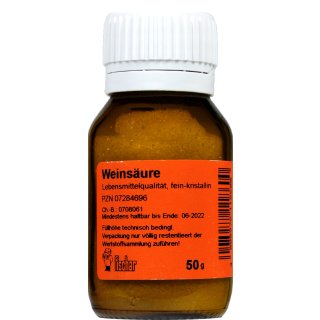 Fischar Weinsäure (50g Flasche)
