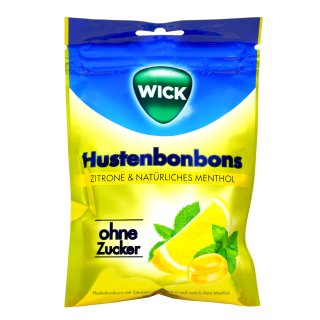 Wick Zitrone Halsbonbons Zuckerfrei  72g