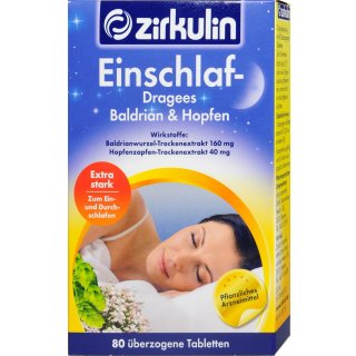 Zirkulin Einschlafdragees Baldrian (80 St)