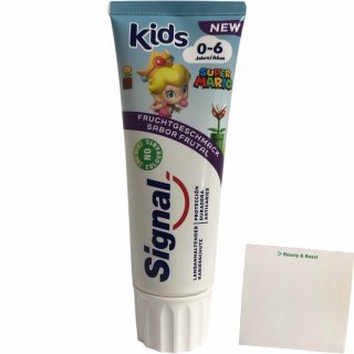 Signal Milchzahn-Gel Bis 6 Jahre mit Fruchtgeschmack (75ml Tube) + usy Block