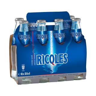 Schweppes RICQLES Menthe 8 x 250ml Flasche (Minzgetränk mit Kohlensäure)