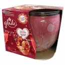 Glade Duftkerze Aromatischer Bratapfel & Zimt Kerze 3er Pack (3x120g Stück) + usy Block