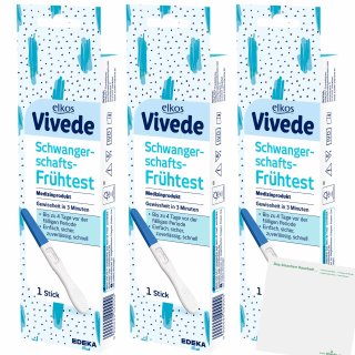 Elkos Vivide Schwangerschafts-Frühtest 3er Pack (3 St) + usy Block
