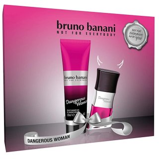 bruno banani Dangerous Woman Geschenkset: Eau de Toilette Natural Spray (20ml) und Beauty Shower Gel (50ml)