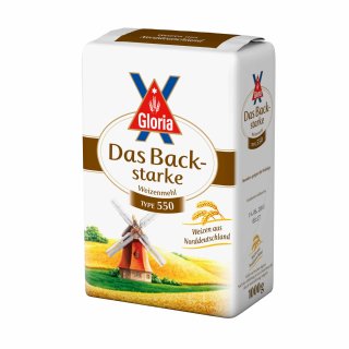 Gloria Mehl Type 550 Das Backstarke (1kg Packung)